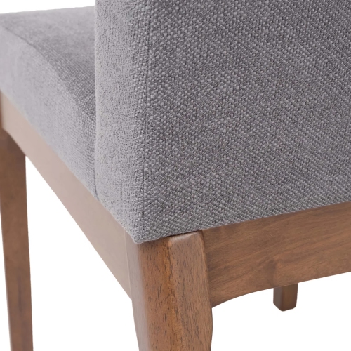 Ensemble de 2 chaises de salle à manger recouvertes, chaises minimalistes modernes sans accoudoirs avec pattes en hévéa pour la maison, la cuisine,