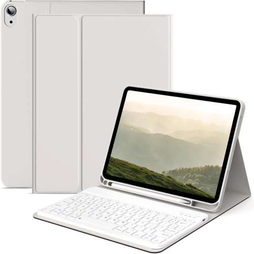 KENKE  Keyboard Case for Ipad 10Th Generation (10.9 Inch 2022) / Ipad (A16) 11Th (11 Inch 2025) w Left Pencil Holder, Thin&light, Stand Folio