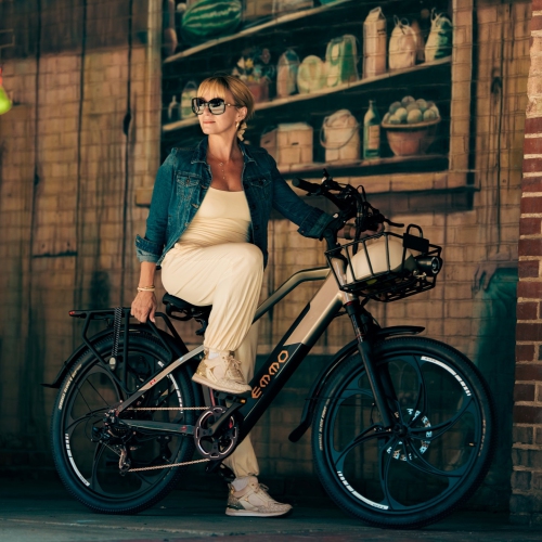 EMMO Trevo Pro Commuter Step Over Electric Bike - UL Certified - 48V17.5Ah SafeSeal Battery 110km Range, 500W - Hydraulic Brakes, Color Display -