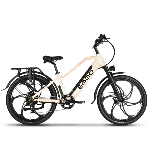 EMMO Trevo Pro Commuter Ebike - UL Certified - 48V17.5Ah Battery, 500W Motor - 110km Long Range, Hydraulic Brakes, Color Display - Crimson Splash