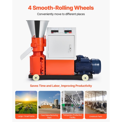Feed Pellet Mill Machine, 5 mm Animal Feed Pellet Making Machine, 3KW 240V Animal Food Granulator Mill Machines