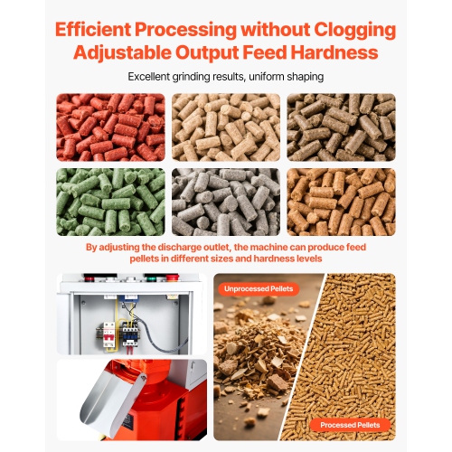 Feed Pellet Mill Machine, 5 mm Animal Feed Pellet Making Machine, 3KW 240V Animal Food Granulator Mill Machines