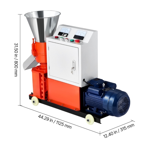 Feed Pellet Mill Machine, 5 mm Animal Feed Pellet Making Machine, 3KW 240V Animal Food Granulator Mill Machines