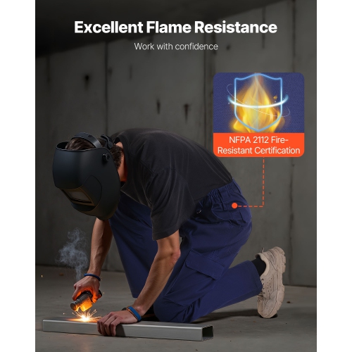 Pantalon RÉSISTANT AUX FLAMMES pour hommes, 9&nbsp;oz 100 % coton, pantalon cargo résistant aux flammes avec poches multiples et taille élastique