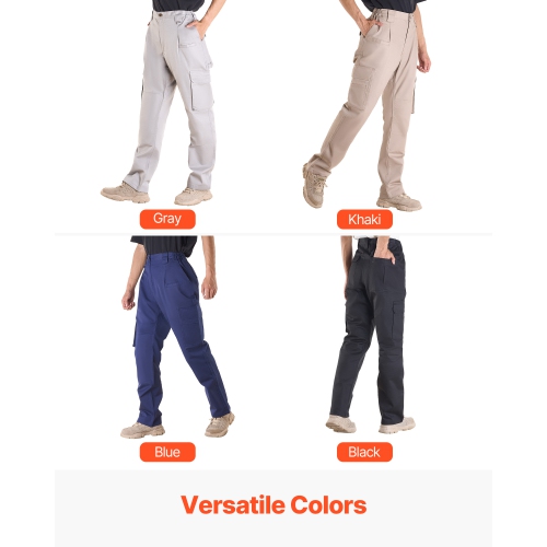 Pantalon RÉSISTANT AUX FLAMMES pour hommes, 9&nbsp;oz 100 % coton, pantalon cargo résistant aux flammes avec poches multiples et taille élastique