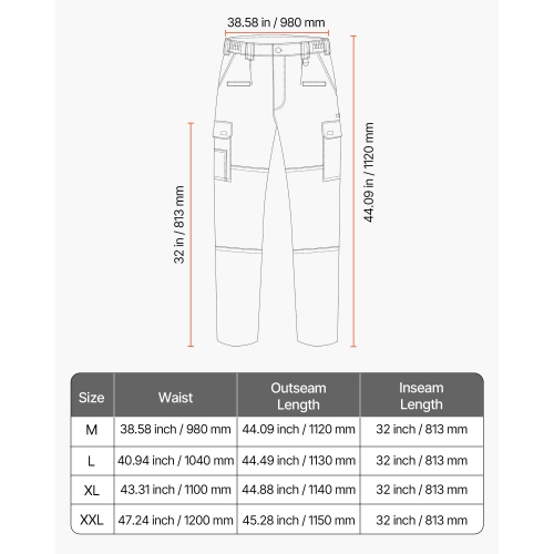 Pantalon RÉSISTANT AUX FLAMMES pour hommes, 9&nbsp;oz 100 % coton, pantalon cargo résistant aux flammes avec poches multiples et taille élastique