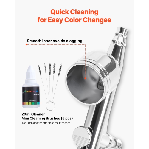 Kit d'aérographe, 1/6 HP, Kit d'aérographe avec compresseur d'air et réservoir, 3 Airbrush Professional à double action avec 3 embouts