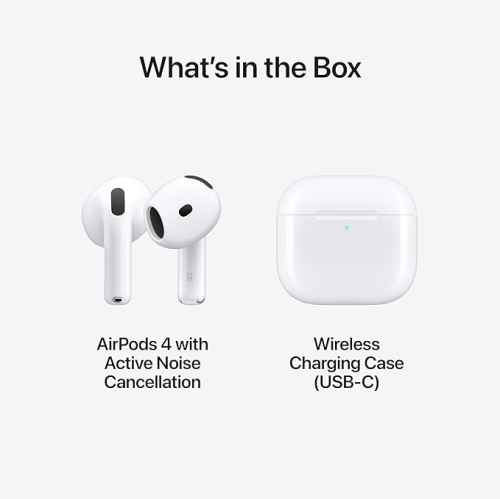 Apple AirPods 4 with Active Noise Cancellation (Full Set) — Earbuds + Wireless Charging Case by APPLE - Open Box condition - Image 4