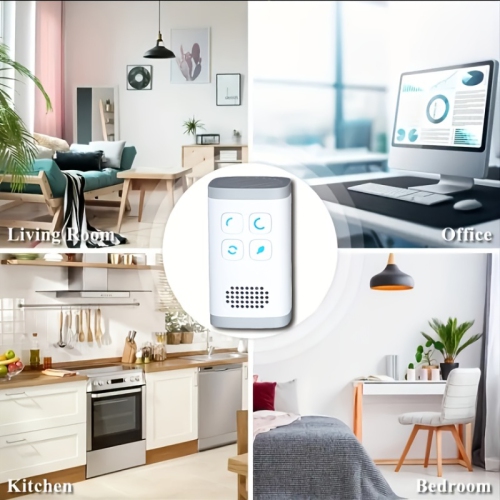 Mini Ozone & Ionic Air Purifier 2 in 1, Plug-in Air Purifier For Home Bedroom Office