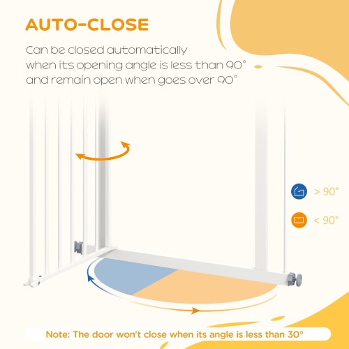 PawHut – Barrière pour animaux de compagnie de 29 à 32&nbsp;po avec porte pour chien et barrière pour l'intérieur des escaliers, barrière de sécurité
