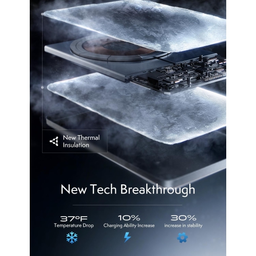 Chargeur portable mince MagSafe pour iPhone 17, chargeur portable ultramince 5000 mAh de 0,3 po, chargeur portable magnétique sans fil très