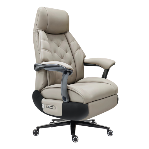 Kinnls Magnus Massage Office Chair with Ventilation and Heating, Genuine Leather Power Recliner Chair with Footrest,Big and Tall Ergonomic Comfy Home