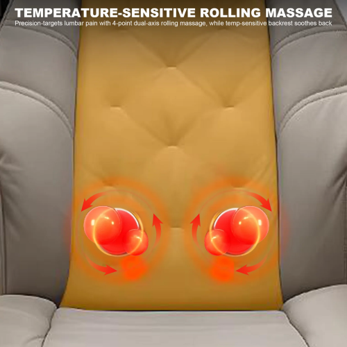 Kinnls Magnus Massage Office Chair with Ventilation and Heating, Genuine Leather Power Recliner Chair with Footrest,Big and Tall Ergonomic Comfy Home