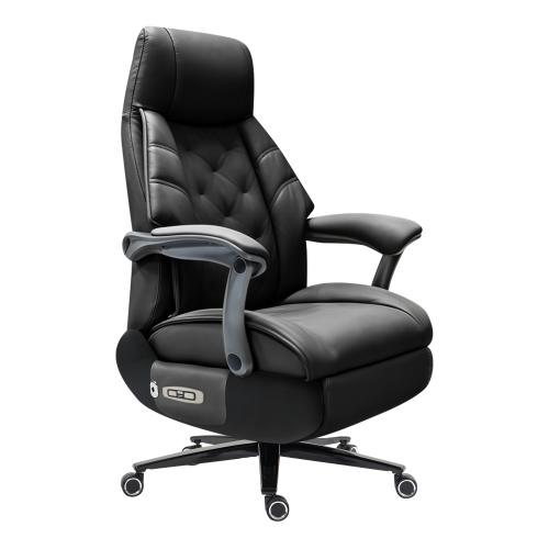Kinnls Magnus Massage Office Chair with Ventilation and Heating, Genuine Leather Power Recliner Chair with Footrest,Big and Tall Ergonomic Comfy Home
