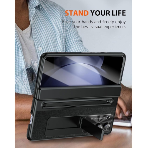 For Samsung Z Fold 4 cases, pen slot cases, screen protectors, and all-in-one drop cases - Black UV Edges
