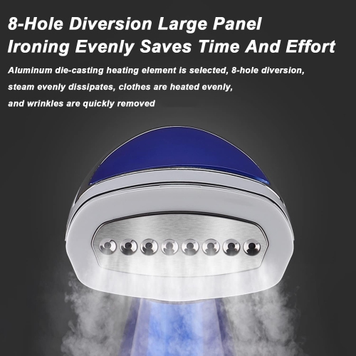 Handheld folding garment steamer 1600W high-power steam iron with three temperature settings for garment ironing/flat ironing/clip ironing, suitable