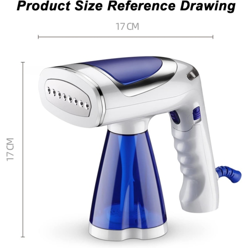 Handheld folding garment steamer 1600W high-power steam iron with three temperature settings for garment ironing/flat ironing/clip ironing, suitable