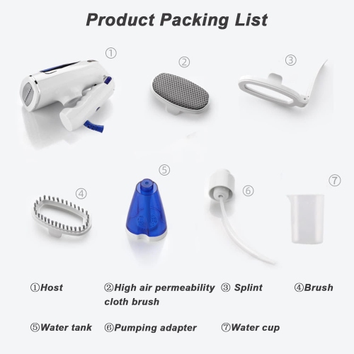 Handheld folding garment steamer 1600W high-power steam iron with three temperature settings for garment ironing/flat ironing/clip ironing, suitable