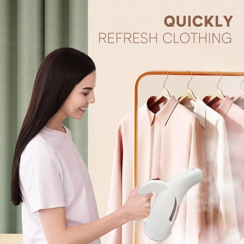 Portable Handheld Garment Steamer with 700W High-Power Steam and 240ml Capacity for 15 Minutes of Continuous Ironing and 9.2-Foot Cord for Multiple