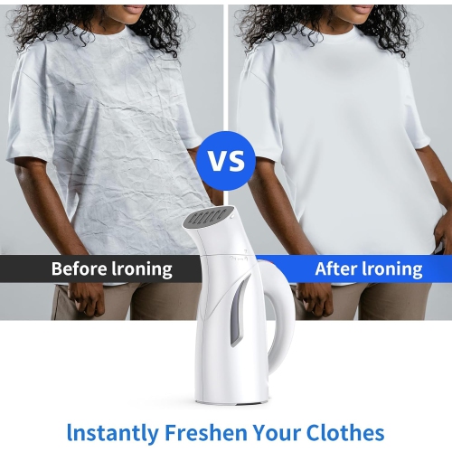 Portable Handheld Garment Steamer with 700W High-Power Steam and 240ml Capacity for 15 Minutes of Continuous Ironing and 9.2-Foot Cord for Multiple