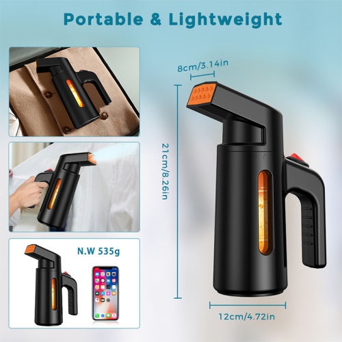 Portable Handheld Garment Steamer, 700W Steam Wet/Dry, 180ml Water Tank, Dual Steam Vents, Powerful Ironing, Suitable for Multiple Fabrics