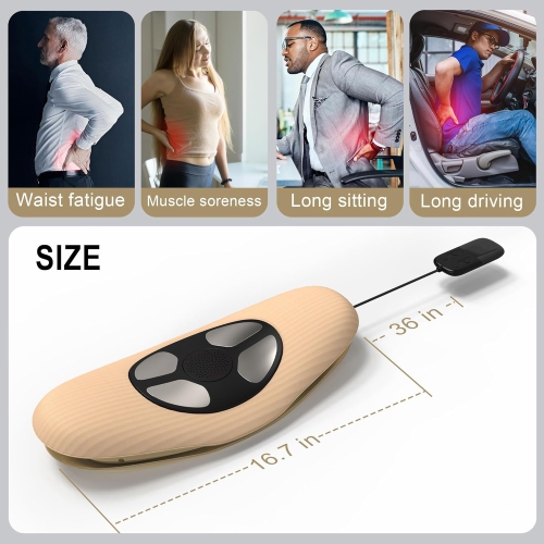 Extension de massage de taille&nbsp;: traction intelligente + massage de pouls + thérapie chaude vibration haute fréquence, soulagement de la