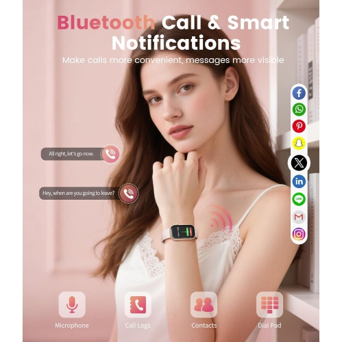 LIGE Fitness Tracker- Smart Watch for Women with 1.47" HD, IP68 Waterproof, 7+ Days Battery, 24+ Exercises Activity Tracker Fitness Watches, Fitness