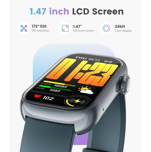 LIGE Fitness Tracker- Smart Watch for Women with 1.47" HD, IP68 Waterproof, 7+ Days Battery, 24+ Exercises Activity Tracker Fitness Watches, Fitness