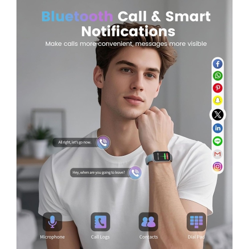 LIGE Fitness Tracker- Smart Watch for Women with 1.47" HD, IP68 Waterproof, 7+ Days Battery, 24+ Exercises Activity Tracker Fitness Watches, Fitness