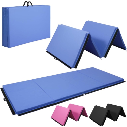 CAPHAUS 10' x 4' 4-Fold Folding Exercise Mat w/Carrying Handles