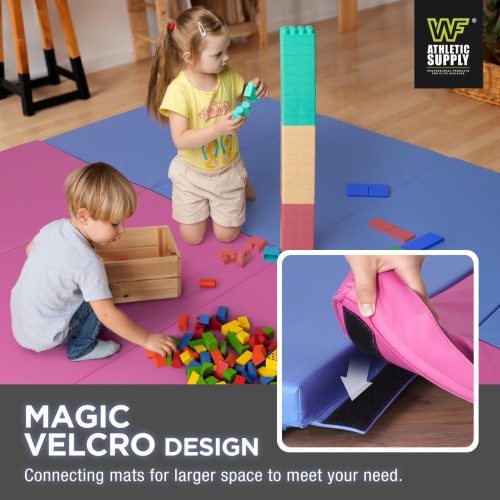 CAPHAUS 10' x 4' 4-Fold Folding Exercise Mat w/Carrying Handles