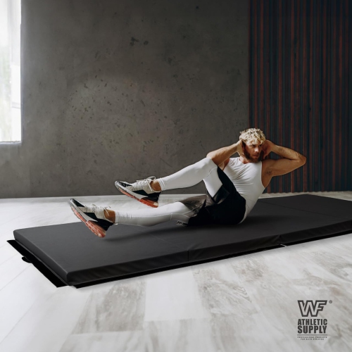 CAPHAUS 10' x 4' 4-Fold Folding Exercise Mat w/Carrying Handles