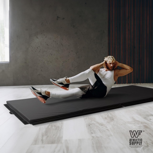 CAPHAUS 10' x 4' 4-Fold Folding Exercise Mat w/Carrying Handles