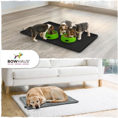 BOWHAUS Machine-Washable Dog Bed Pad & Tray for 42-Inch Kennel