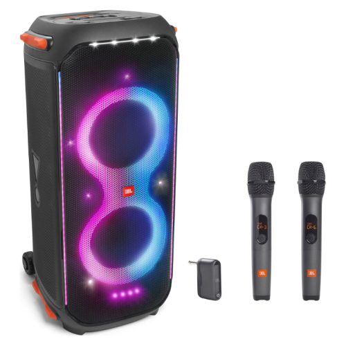 Open Box - JBL PartyBox 710 Bluetooth Party Speaker 800W with Lights and Splashproof Design + Brand New JBL Wireless Microphone BUNDLE SALE