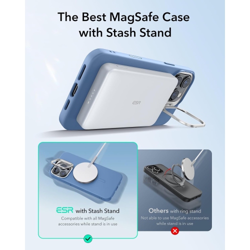 iPhone 16 Pro Max Case, Silicone Case with Stand, Compatible with MagSafe, Built-in Camera Stash Stand, Magnetic Phone Case for iPhone 16 Pro Max,