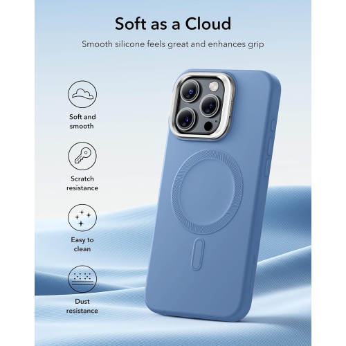 iPhone 16 Pro Max Case, Silicone Case with Stand, Compatible with MagSafe, Built-in Camera Stash Stand, Magnetic Phone Case for iPhone 16 Pro Max,