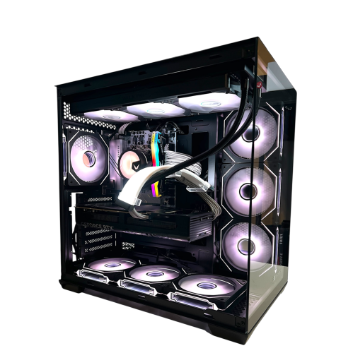 TECHBYTES Helios | Custom Gaming PC | RTX 5070ti | Ryzen 7 7800X3D 4.2 GHz | DDR5 32GB RAM 5600 MHz | 1 TB NVMe SSD | Wi-fi | Windows 11 Pro | Black