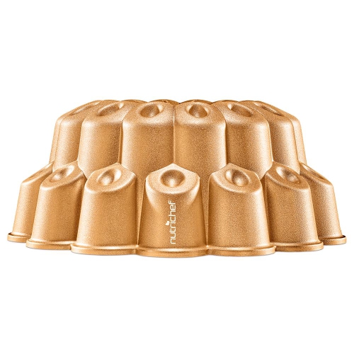 NutriChef, Bundt Cake Pan, Cake Pan, Marquise Fluted Bundt Pan, Nonstick Bakeware, Extra Thick Aluminum Easy Release, Uniform Baking and Browning,