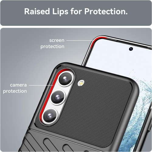 Convient à l'étui pour téléphone cellulaire S22 de Samsung Couverture complète en silicone souple anti-chute épaissie étanche, antichoc - noir