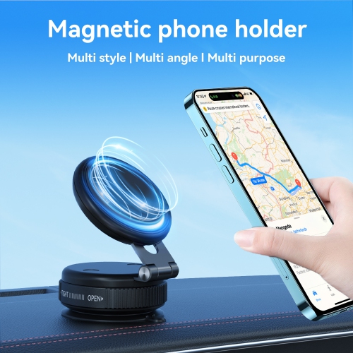 New magsafe strong vacuum suction cup car mobile phone holder telescopic folding magnetic mobile phone holder