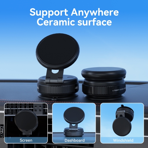 New magsafe strong vacuum suction cup car mobile phone holder telescopic folding magnetic mobile phone holder