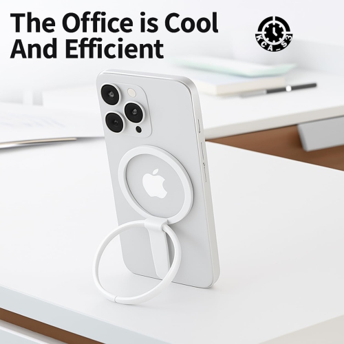 Porte-téléphone à anneau magnétique ultramince, bracelet en silicone rotatif à 360°, bout des doigts amovible et réglable, avec support, léger et