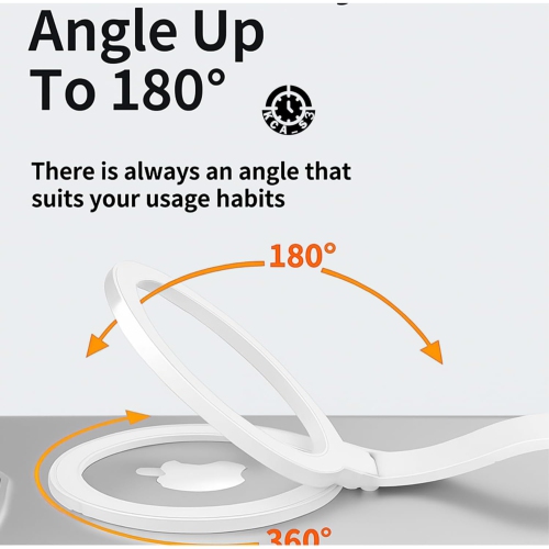 Porte-téléphone à anneau magnétique ultramince, bracelet en silicone rotatif à 360°, bout des doigts amovible et réglable, avec support, léger et