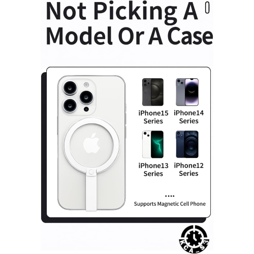 Porte-téléphone à anneau magnétique ultramince, bracelet en silicone rotatif à 360°, bout des doigts amovible et réglable, avec support, léger et