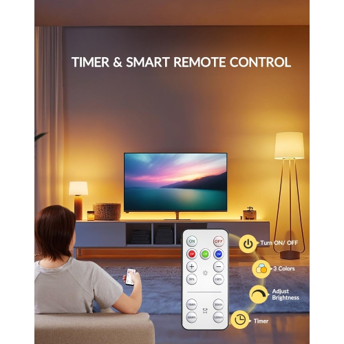 2 – Ampoules rechargeables Magic avec télécommande, 2200&nbsp;mAh E26 sans fil à piles