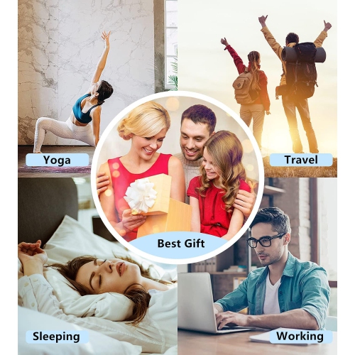 White Noise Machine, with 7 Colors Night Light, 32 Soothing Sounds, Built-in Battery & Headphone Jack