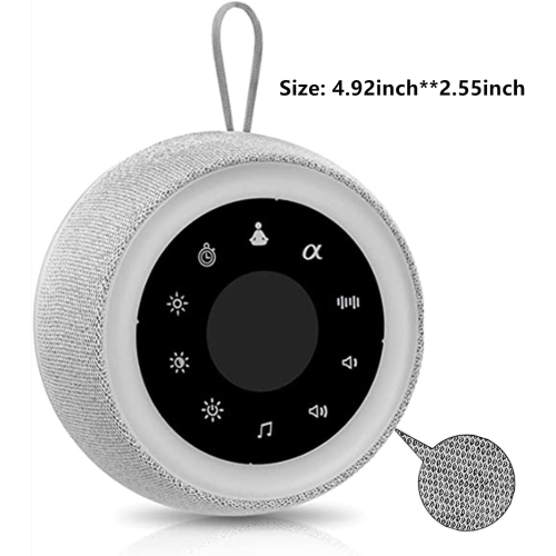 White Noise Machine, with 7 Colors Night Light, 32 Soothing Sounds, Built-in Battery & Headphone Jack