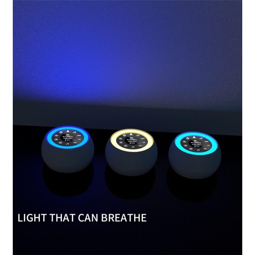 White Noise Machine, with 7 Colors Night Light, 32 Soothing Sounds, Built-in Battery & Headphone Jack
