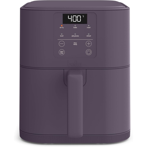 6Qt Slim Air Fryer, Fits-anywhere™ Kitchenware, EverGood™ Ceramic Nonstick Coating, Adjustable Temperature, 6 Preset Cooking Options, 60 Min Auto